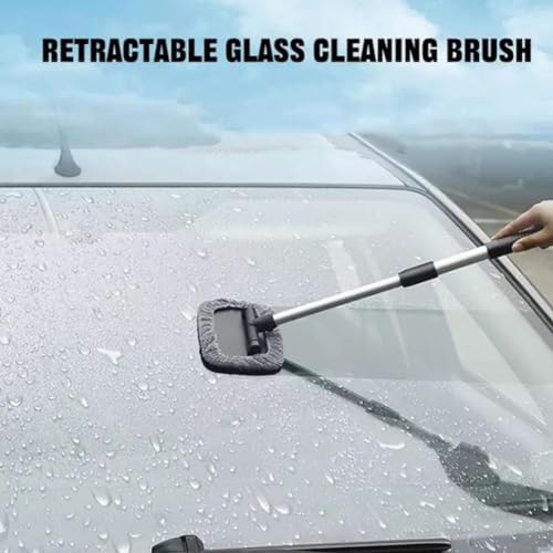 Windshield Window Cleaner Tool, Windshield Magnetic Car Window Cleaner, Magnetic Window Cleaner for Cars, Expandable Car Window Cleaner Tool with Microfiber Pads and Spray Bottles (1set) - Image 3