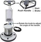 TECHTONGDA 6-Head Electric Stone Floor Grinding & Polishing Machine 16.9" Grinding Width Wet & Dry Dual-use 175 RPM/min with 12L Water Tank for Home Renovation Remodeling Garages Cleaning 220V - Image 6