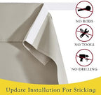 NICETOWN Natural Blackout Door Curtain for Door Window, 1 Panel Flax Linen - Image 3