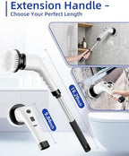 Cordless Electric Spin Scrubber with 360 RPM Power and 6 Brushes - Image 3