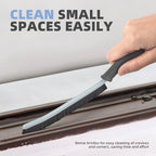 FOOGWEE Hard Bristle Crevice Cleaning Brush - Cleaning Supplies - Grout Cleaning Brushes for Household Use - Crevice Cleaning Tool for Bathroom, Home and Kitchen (3, Grey) - Image 2