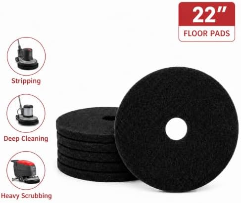 22 Inch White Floor Polishing Pads, 5 Pack, 23mm Thick Floor Machine Pads for Polishing, Buffing, Finishing and Floor Maintenance, for Rotary Machines, Buffers and Auto Scrubbers - Image 3