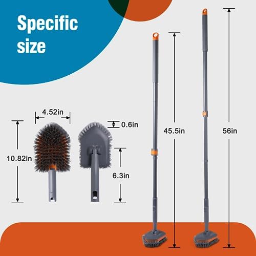 CLEANHOME Tub Tile Scrubber Brush for Cleaning Shower Tile Floor,Bathtub - Image 5
