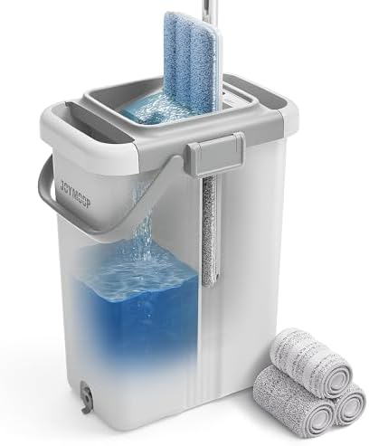 JOYMOOP Flat Mop and Bucket Set, Commercial, White, Max531 by JOYMOOP