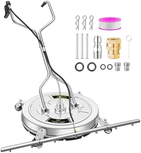 30" Pressure Washer Surface Cleaner Ultra with 7 Nozzles Water Broom by LiveExtraFinelife