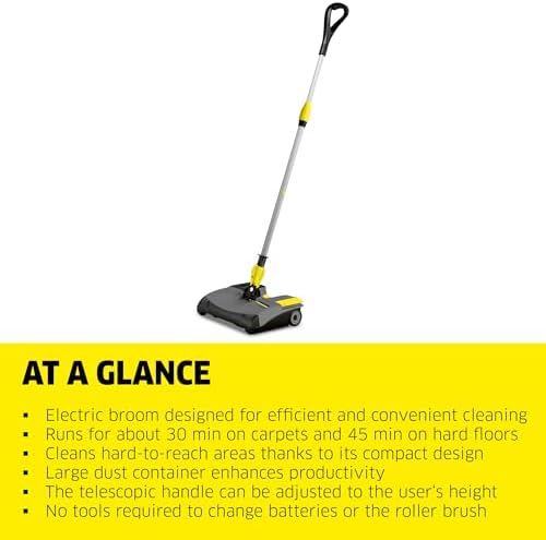 Kärcher EB 30/1 Commercial Electric Broom, Cordless Sweeper, Multi Surface Cleaner, Telescopic Broom Stick, Universal Joint - Image 2