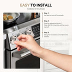 NX58R9421SG NX58N9420SG NX58R9421ST Knobs for Samsung Gas Stoves Replaces DG94-01712B, 5-Piece Burner Knob Set - Image 5