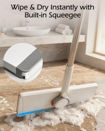 MASTERTOP Snap Grip Mop, Hands Free Flat Mop with 51" Adjustable Handle - Image 5