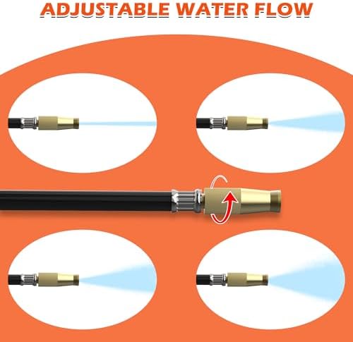 24FT Reach 8-15FT Telescopic Pole Gutter Cleaning Tools from Ground, Up to 24FT Reach, Flexible Wand, Adjustable Flow for Garden, Roof Gutters, Leaves & Debris Removal - Image 4