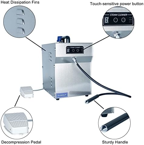 TDRRICH Jewelry Steam Cleaner Professional Adjustable Machine High Pressure Steamer 2L Stainless Steel Commercial Vapor Jewelry Silver Gold Cleaning Equipment Suitable for Jewelry Stores Studios - Image 2