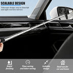 Bittwee 2PCS Car Side Mirror Squeegee, Retractable Auto Rearview Mirror Wiper, All-Purpose Window Squeegee for Cleaning Shower Glass Door, Vehicle Accessories Universal Fit（Green/Blue） - Image 5