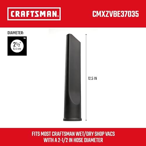CRAFTSMAN CMXZVBE37035 2-1/2 in. Crevice Tool Wet Dry Vac Attachment - Image 3