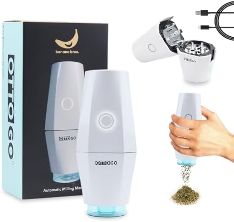 Banana Bros OTTO GO Electric Herb Grinder with Manual Control, White by BANANABROS