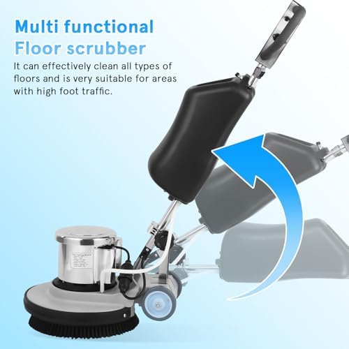 SUPVOX Floor Buffer Machine and Scrubber, 1100W Electric Floor Polisher with 15L Large Water Tank, Multi-Angle Ergonomic Handle for Hardwood, Tile, Carpet, and Commercial Floors - Image 5