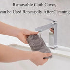 TopHomer 2 Pieces Retractable Gap Dust Cleaner Brush with Washable and Removable Duster Cloth for Cleaning Under Appliances Furniture Couch Fridge (Grey) - Image 6