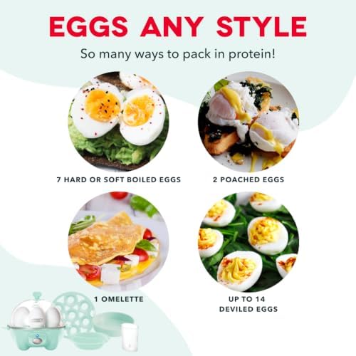 Dash Rapid Egg Cooker, 7 Hard Boiled Eggs, Aqua - Image 4
