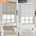 Persilux Light Filtering Roller Shades for Window Blinds,Cordless,Linen Fabric,Thermal Insulated Fabric UV Protection Shades for Home,Office,Bedroom,Door,Light Filtering-Light Brown,31" W X 72" H - Image 4