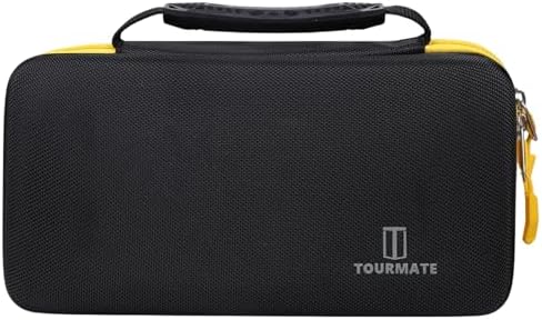 Tourmate Hard Storage Case Compatible HOTO Cordless Electric Spin Scrubber,Travel Box for Bathroom Cleaning Brush（Case Only） (Black & Yellow) - Image 2