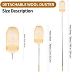 Extendable Cleaning Duster,Extra-Long Telescoping Feather Dusters with Stainless Steel Extension Pole Up to 100" for Cleaning High Ceiling Fan, High Ceilings,Furniture - Image 2