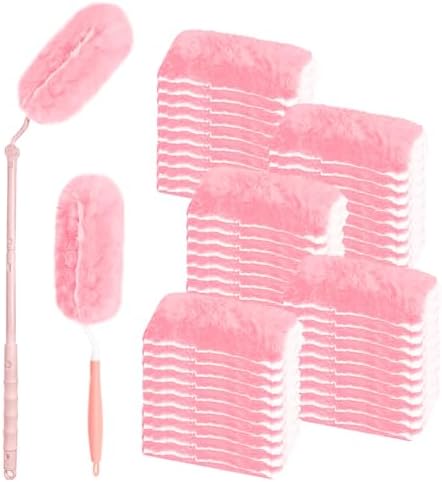 Pink Duster Refill for Swiffer Duster, 50 Count Disposable Dusters Kit by MopPadReills