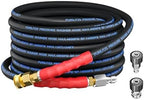 3/8'' Pressure Washer Hose 4800PSI, Steel Wire Biaided Hose 25FT by PURILITZS
