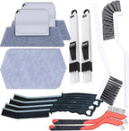 16PCS Crevice Cleaning Brush Set - Multi-Purpose Grout Cleaner Brush for Deep Cleaning Gap, Hard Bristle Scrub Brushes Tools, Cleaning Supplies for Household Use,Window, Kitchen, Bathroom by Yodamiack