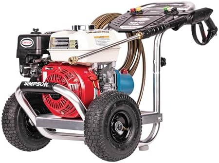 Simpson Cleaning 3400 PSI Gas Pressure Washer, 2.5 GPM Power Washer for Commercial Use, Honda GX200 Engine, 25-Foot Hose, Aluminum Series, 49-State (ALH3228-S) by Unknown
