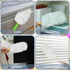 Vesici 150 Pcs Duster Refills Compatible with Swiffer Dusters Bulk Disposable Replacement Thickened with 1 Handle Heavy Duty for Cleaning, Office (White) - Image 5