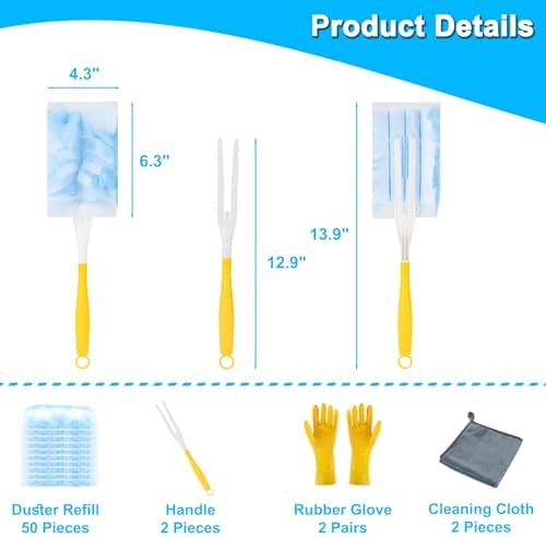 Duster Refill for Cleaning with 2 Handles, Heavy Duty Disposable Duster Kit - Image 5