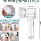 Electric Spin Scrubber - Cordless IPX7 Waterproof Shower Scrubber with 2 Speed Settings and 6 Replaceable Heads，Electric Cleaning Brush for Bathroom，Kitchen and Windows - Image 3