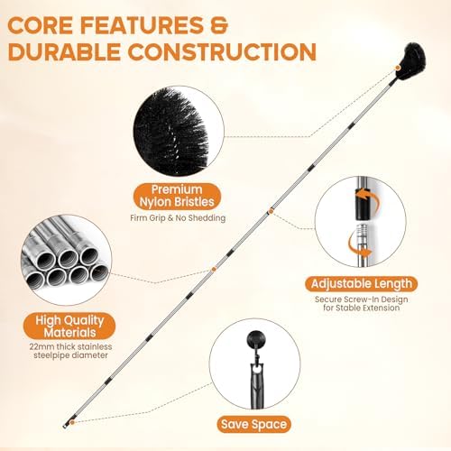 10.5FT Gutter Cleaning Tools from Ground Cobweb Duster - Image 6