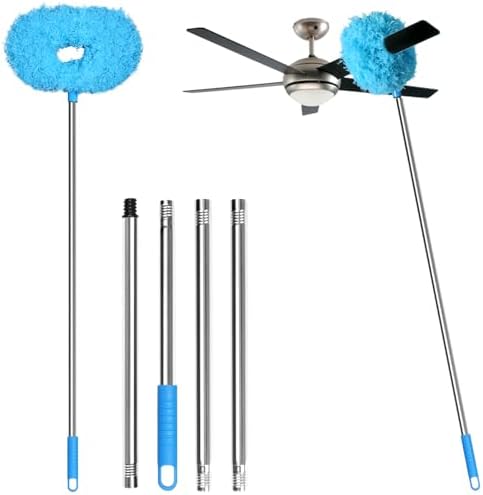 Eunice Ceiling Fan Cleaner Duster with Extension Pole,Blue 4.2FT by Eunice