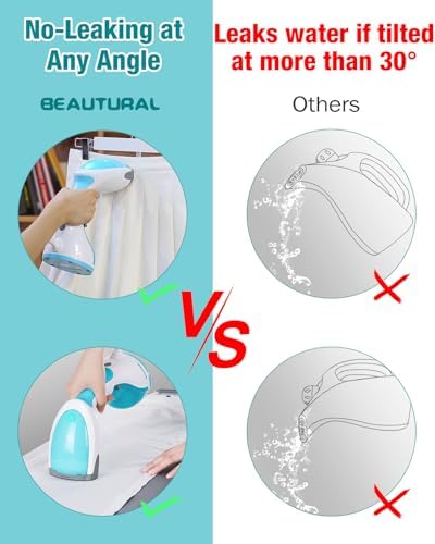 BEAUTURAL Steamer for Clothes, Handheld Garment Fabric Wrinkle Remover - Image 4
