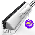 Grout Brush with Long Heavy Duty Handle, 180° Swivel Floor Scrub Brush, V-Shaped Grout Line Scrubber with Stiff Bristles, Cleaning Brush for Deep Cleaning Tile Grout, Shower, Kitchen, and Concrete by Unknown