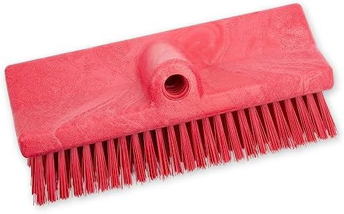 SPARTA 40423EC05 Plastic Floor Scrub Brush, Wall Brush, Equipment Brush with Nonabsorbent Bristles for Industrial Kitchens, Hospitals, Commercial Cleaning, 10 Inches, Red, (Pack of 2) - Image 2