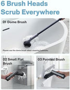 HOTO Cordless Electric Spin Scrubber, 6 Brush Heads, for Bathroom, Tile - Image 3