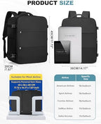 coofay Large Vacuum Backpack Travel with Pump Vacpack Travel Backpack with Vacuum System Compression Backpacks for Travel Easy Vac Pack Carry on Luggage - Image 5