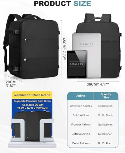 coofay Large Vacuum Backpack Travel with Pump Vacpack Travel Backpack with Vacuum System Compression Backpacks for Travel Easy Vac Pack Carry on Luggage - Image 5