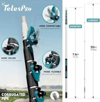 TelesPro 36 Foot High-Reach Duster Kit with 7-30FT Extendable Pole - High Ceiling Duster Cleaning Kit with Telescopic Pole,Cobweb Duster, Chenille Ceiling Fan Duster, Microfiber Feather Duster - Image 3