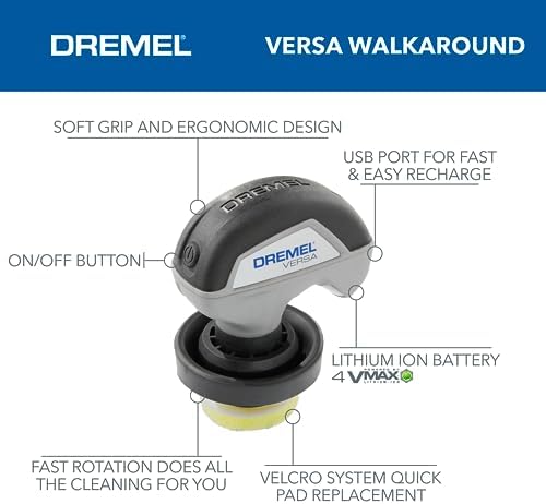 Dremel Versa Power Scrubber Kit with 5 Scrub Daddy Cleaning Sponge Pads - Waterproof Cordless Electric Spin Scrubber, High Speed, Multi-Surface Cleaning for Kitchen, Household, and Bathroom, PC10-07 - Image 3