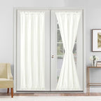 Hiasan French Door Curtains Privacy, Ivory, 24W x 72L, 1 Panel by Hiasan