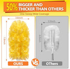 Heavy Duty Duster Refills for Swiffer Duster (40 Count) | 360° Unscented Disposable Multisurface Dusters with 1 Handle- for Home, Blinds, Fans & Corners, Yellow - Image 5