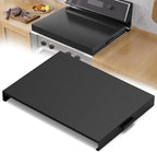 BJADE'S Stove Cover Board - 30"x22"x3" Gas/Electric Range Top Cover with Anti-Slip Feet, Kitchen Organizer & Noodle Board, Black Cooktop Protector for Counter Space Expansion by BJADES
