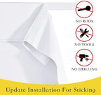 NICETOWN Pure White French Door Sidelight Curtains for Side Window Cover - Image 4