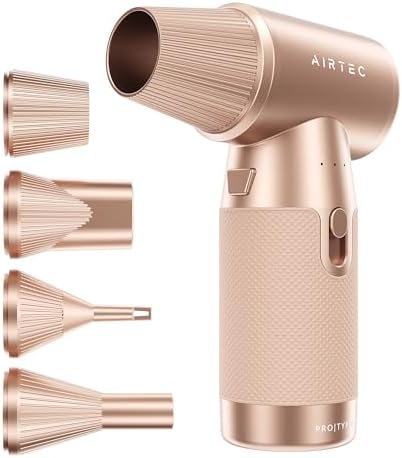 IT Dusters AirTec Ultra Cordless Air Duster for PC & Electronics, Rechargeable Electric Air Blower for Keyboard, Laptop, Console & Home Cleaning, Alternative to Canned Air (Type 8 - Rosie) by ITDusters