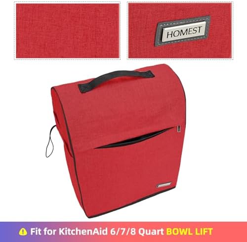 HOMEST Stand Mixer Dust Cover for KitchenAid 6/7/8 Quart Bowl Lift - Image 6