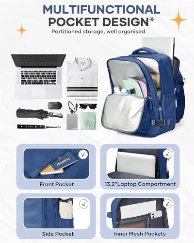coofay Travel Backpack for Men Women Carry on Backpack for Airplanes Personal Item Bag for Traveling on Airplane Traveling Backpacks Airback Backpacks for Travel Mochila de Viaje - Image 6