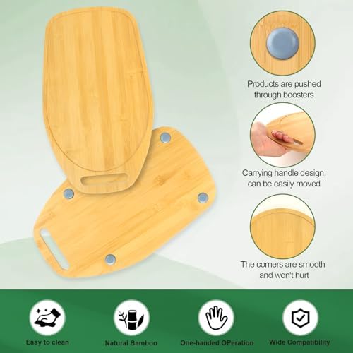 Mixer Slider Compatible with Kitchen aid Bowl Lift 4 .5-5 Qt Stand Mixer Bamboo- Kitchen Countertop Storage Mover Sliding Caddy for Kitchen Aid 4 .5-5 Qt Mixer (4 .5-5 Qt with handle-Natural) - Image 5