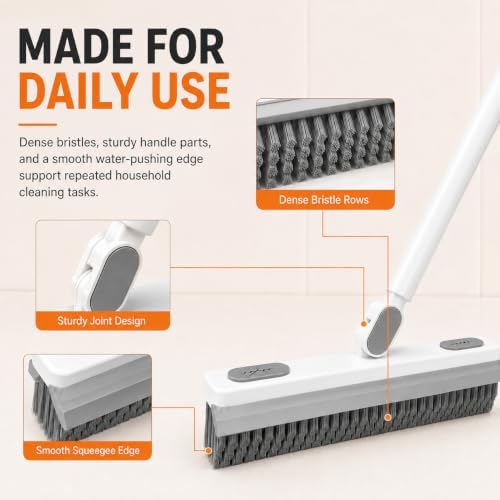 180° Rotating Gap Cleaning Tool,with V-Shaped Bristles and Squeegee，A - Image 4