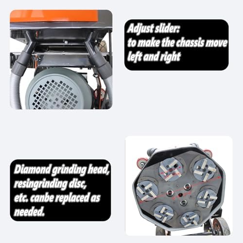 220V 4.5KW Hand Push Floor Grinder 6-Head Concrete Polisher - Image 5